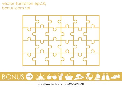 puzzle icon vector