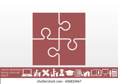 puzzle icon vector