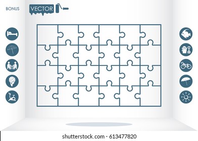 puzzle icon vector