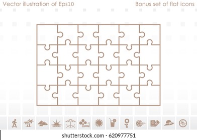 puzzle icon vector