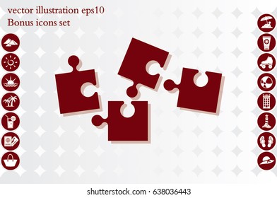 puzzle icon vector