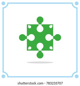 Puzzle icon vector