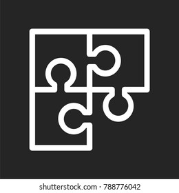 Puzzle icon vector