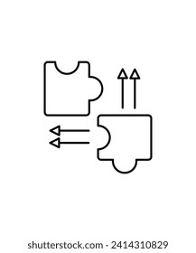 icono de rompecabezas, icono de mejor línea vector.