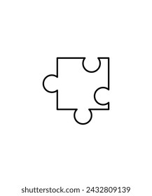 puzzle icon, vector best line icon.