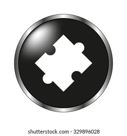 puzzle icon - vector button