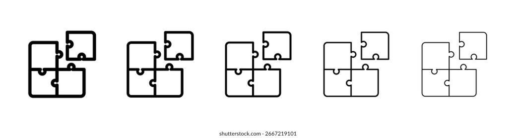Colección de Vector de icono de rompecabezas. EPS 10