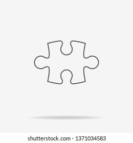 Puzzle icon. Vector concept illustration for design.
