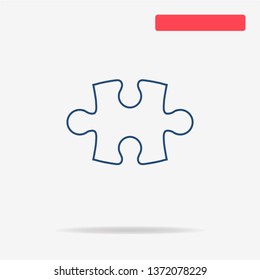 Puzzle icon. Vector concept illustration for design.