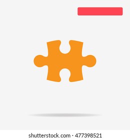 Puzzle icon. Vector concept illustration for design.