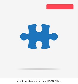 Puzzle icon. Vector concept illustration for design.