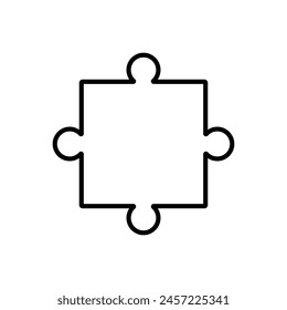 Puzzle icon vector. Conundrum illustration sign. Teaser symbol or logo.