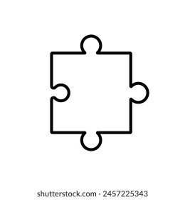 Puzzle icon vector. Conundrum illustration sign. Teaser symbol or logo.