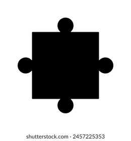 Vector de íconos de rompecabezas. Signo de ilustración de enigma. Símbolo o logotipo de avance.