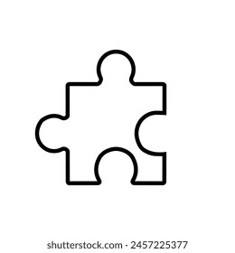 Puzzle icon vector. Conundrum illustration sign. Teaser symbol or logo.