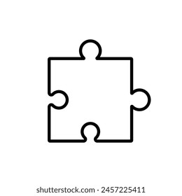 Vector de íconos de rompecabezas. Signo de ilustración de enigma. Símbolo o logotipo de avance.