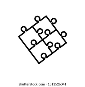 Puzzle icon vector design illustration