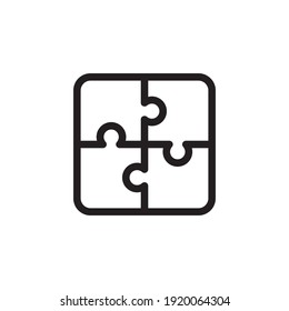 ilustración de diseño de vector de icono de rompecabezas