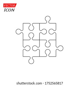 vector de icono de rompecabezas, diseño, signo