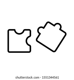 Puzzle icon vector design template