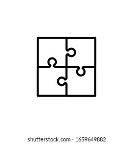 Puzzle icon vector  design template