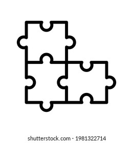 Puzzle icon vector design template