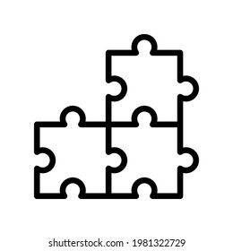 Puzzle icon vector design template