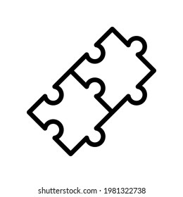 Puzzle icon vector design template