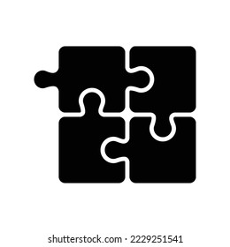 puzzle icon vector design template in white background
