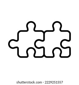 plantilla de diseño de vector de icono de rompecabezas en fondo blanco