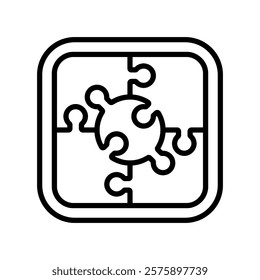puzzle icon vector design template elegant style