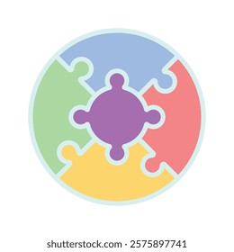 puzzle icon vector design template elegant style