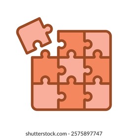 puzzle icon vector design template elegant style