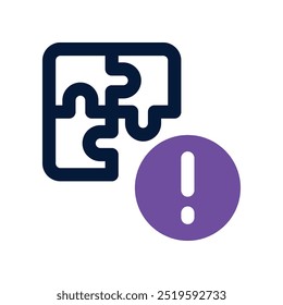 ícone de quebra-cabeça. vetor ícone de tom duplo para o seu site, móvel, apresentação e design de logotipo.
