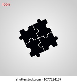 Puzzle icon vector, 

Vector EPS 10 illustration style