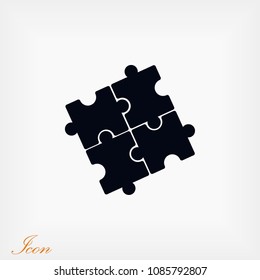 Puzzle icon vector, 

Vector EPS 10 illustration style
