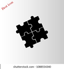 Puzzle icon vector, 

Vector EPS 10 illustration style