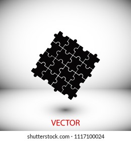 Puzzle icon vector, Vector EPS 10 illustration style