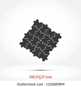 Puzzle icon vector, Vector EPS 10 illustration style