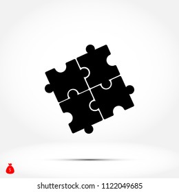 Puzzle icon vector, Vector EPS 10 illustration style