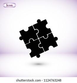 Puzzle icon vector, 

Vector EPS 10 illustration style