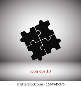 Puzzle icon vector, Vector EPS 10 illustration style