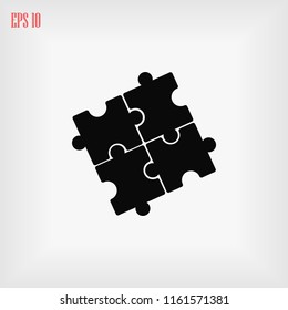 Puzzle icon vector, Vector EPS 10 illustration style