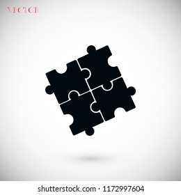 Puzzle icon vector, Vector EPS 10 illustration style