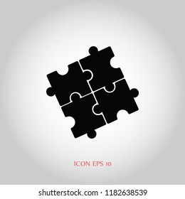 Puzzle icon vector, Vector EPS 10 illustration style