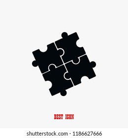 Puzzle icon vector, Vector EPS 10 illustration style