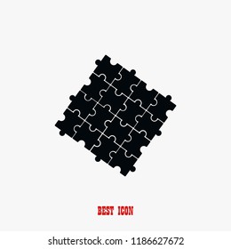 Puzzle icon vector, 

Vector EPS 10 illustration style