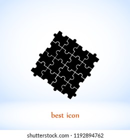 Puzzle icon vector, Vector EPS 10 illustration style
