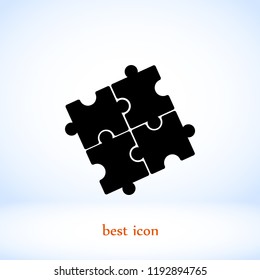 Puzzle icon vector, Vector EPS 10 illustration style