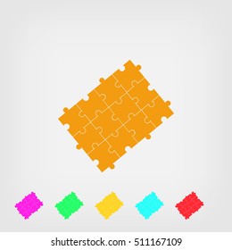 Puzzle icon vector, 

Vector EPS 10 illustration style